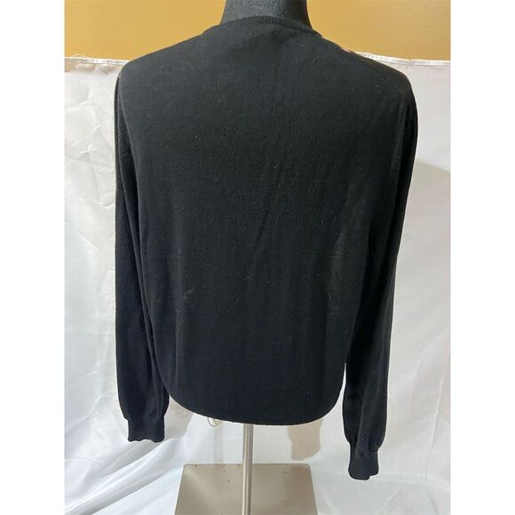 Salvatore Ferragamo Women's Floral Cardigan Sweater Black Size M - Picture 4 of 5